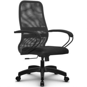 Кресло для руководителя Метта SU-CP-8 темно-серый, сетка/ткань