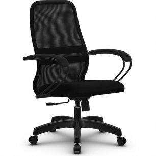 Кресло для руководителя Метта SU-CP-8 черный, сетка/ткань