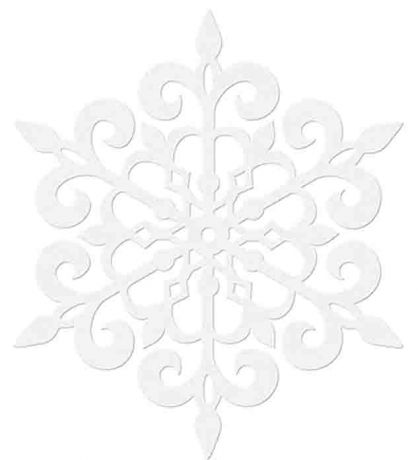 Фигура бумажная Снежинка (9см, 10шт)