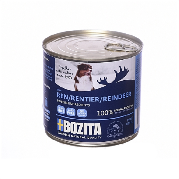 Влажный корм для собак всех пород Bozita Super Premium мясной паштет c оленем