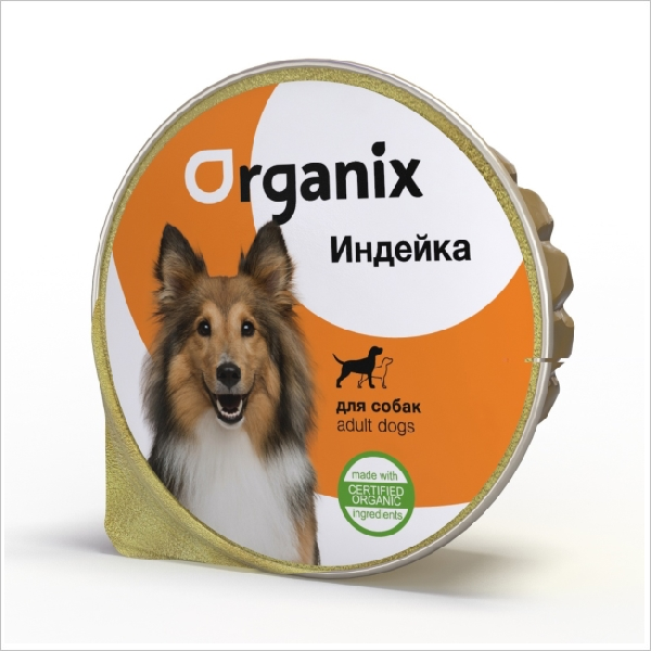 Влажный корм для собак Organix с индейкой