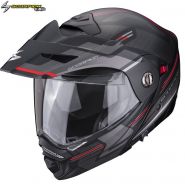 Шлем Scorpion ADX-2 Carrera, Черный матовый с красным