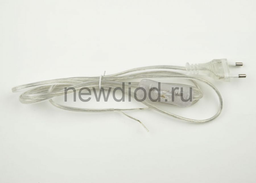 Сетевой шнур с вилкой и выключателем UCX-C12/01A-450 CLEAR 1А 250Вт 4,5м прозрачный ТМ Uniel