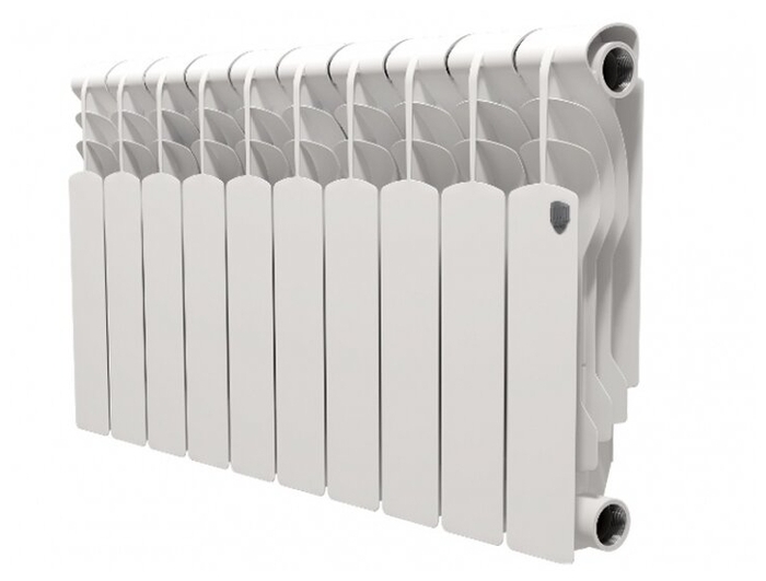 Радиатор биметаллический Royal Thermo Revolution Bimetall 350 – 10 секций, 12 м2, боковое подключение
