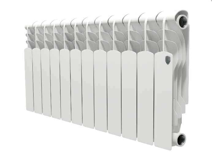Радиатор биметаллический Royal Thermo Revolution Bimetall 350 – 12 секций, 15 м2, боковое подключение