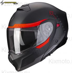 Шлем Scorpion EXO 930 Shot, Черный матовый с красным