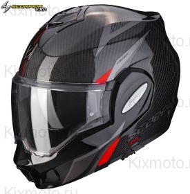 Шлем Scorpion EXO-Tech Carbon Top, чёрно-красный