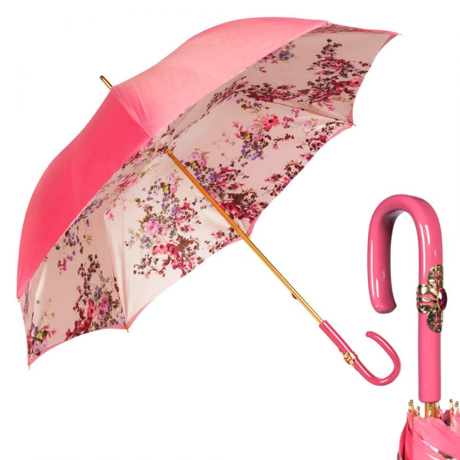 Зонт-трость Pasotti Pink Radura Plastica Fiore