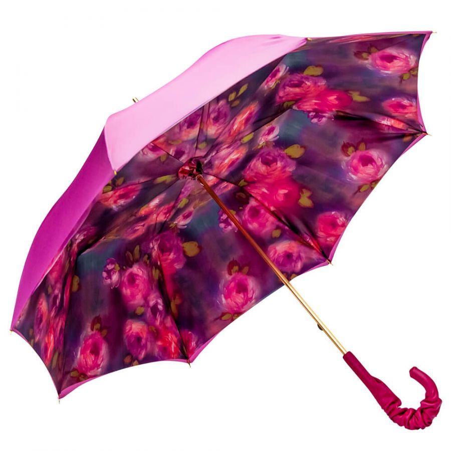 Зонт-трость Pasotti Rosa Vivo Pelle