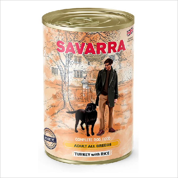 Влажный корм для собак SAVARRA с индейкой и рисом