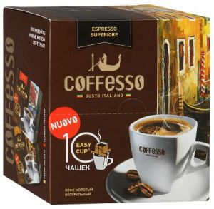 Кофе молотый COFFESSO Crema Delicato 5х9г дрип-пакеты