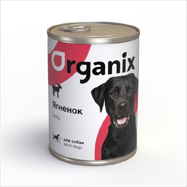 Влажный корм для собак Organix с ягненком