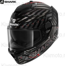Шлем Shark Spartan GT E-Brake, Черный матовый с красным