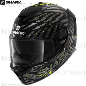 Шлем Shark Spartan GT E-Brake, Черный матовый с желтым