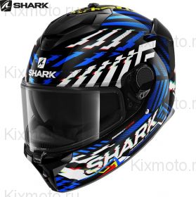 Шлем Shark Spartan GT E-Brake, Черно-сине-белый