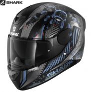 Шлем Shark D-SKWAL 2 Atraxx, Черный матовый с синим