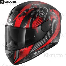 Шлем Shark D-SKWAL 2 Atraxx, Чернo-красный