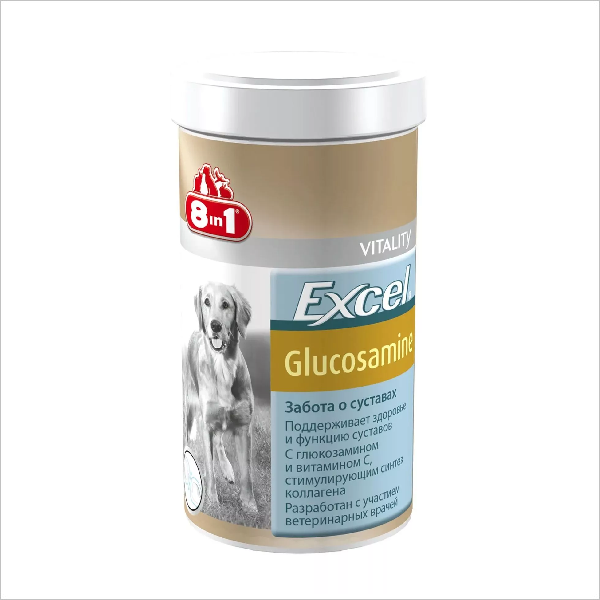Лакомство для собак 8 в 1 Excel Glucosamine 55 табл