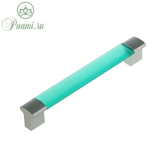 Ручка скоба PLASTIC 006, пластиковая, м/о 128 мм, зеленая
