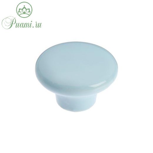 Ручка-кнопка Ceramics 002, керамическая, голубая