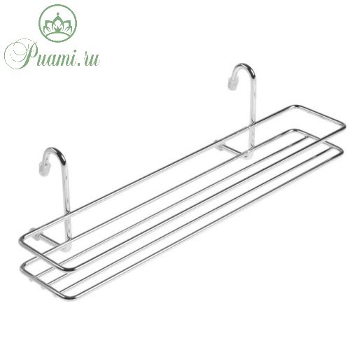 Полка для специй короткая, Д358 Ш120 В100, цвет хром