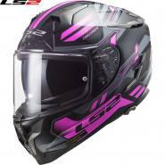 Шлем LS2 FF327 Challenger Spin, Черн-розовый флуоресцентный