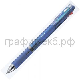 Ручка шариковая Zebra Clip On Slim 4х-стержневая синяя 45972
