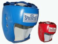 Шлем боксёрский SPRINTER открытый, натуральная кожа, цвет синий, размер S, артикул  03143