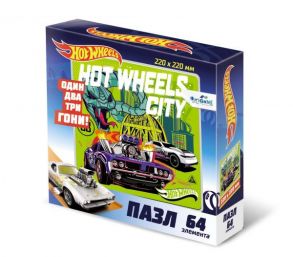 Пазл 64 эл. Hot Wheels. Город