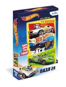 Пазл 24 эл. Hot Wheels. Заезд года