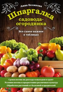 Шпаргалка садовода-огородника. Все самое важное в таблицах - Белякова Анна Владимировна