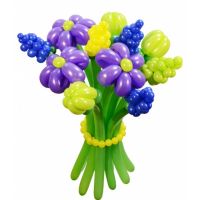 Букет из воздушных шаров фиолетовые оттенки