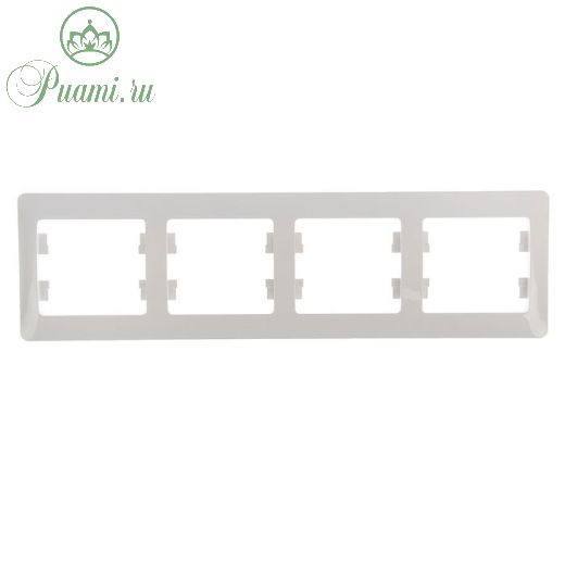 Рамка SE Glossa, 4 поста, белая, GSL000104