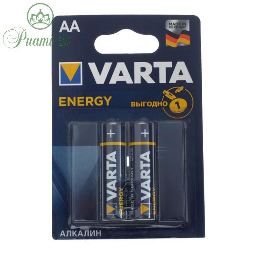 Батарейка алкалиновая Varta Energy, AA, LR6-2BL, 1.5В, блистер, 2 шт.