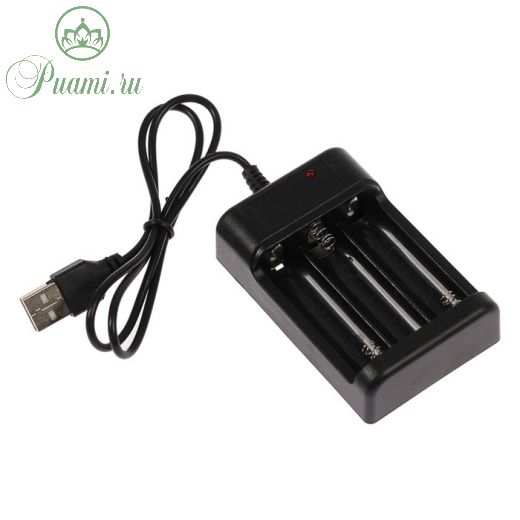 Зарядное устройство для трех аккумуляторов АА UC-25, USB, ток заряда 250 мА, чёрное