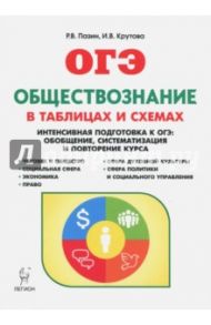 Обществознание в таблицах и схемах. 9 класс. Интенсивная подготовка к ОГЭ. Обобщение, систематизация / Пазин Роман Викторович, Крутова Ирина Владимировна