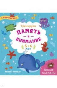 Тренируем память и внимание. 5-6 лет. Книжка с наклейками