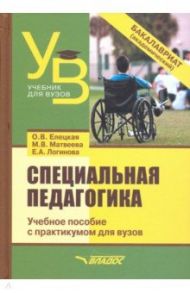 Специальная педагогика. Учебное пособие с практикумом для вузов / Елецкая Ольга Вячеславовна, Логинова Елена Александровна, Матвеева Марина Викторовна