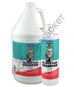 Шампунь экспресс линька De-Shed Shampoo PLUS cats дешед для ускорения линьки для котов Davis США
