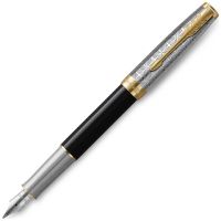 Parker Sonnet Premium - Metal Black GT, перьевая ручка, F