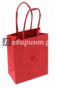 Пакет подарочный "Сердечко" (11х6х14 см) (45572)