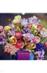 Календарь на 2021 год квадратный средний "Цветы. Дизайн 2" (КПКС2112)