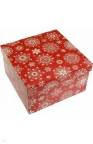 Коробка Снежинки на красном