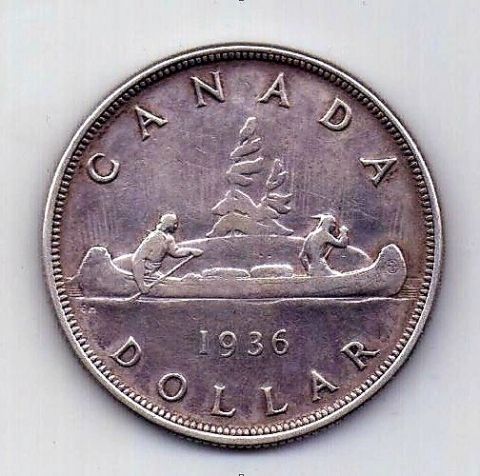 1 доллар 1936 Канада XF Великобритания