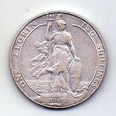 1 флорин 1907 Великобритания XF