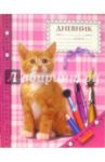 Дневник школьный для начальных классов "Шотландка. Рыжий кот"
