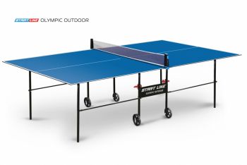 Теннисный стол Olympic Outdoor blue- любительский всепогодный стол для использования на открытых площадках и в помещениях