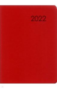Ежедневник датированный на 2022 год. Paragraph. Красный, А6, 176 листов