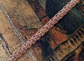 Позолоченная цепочка с оригинальным плетением змейкой (арт. 250364)