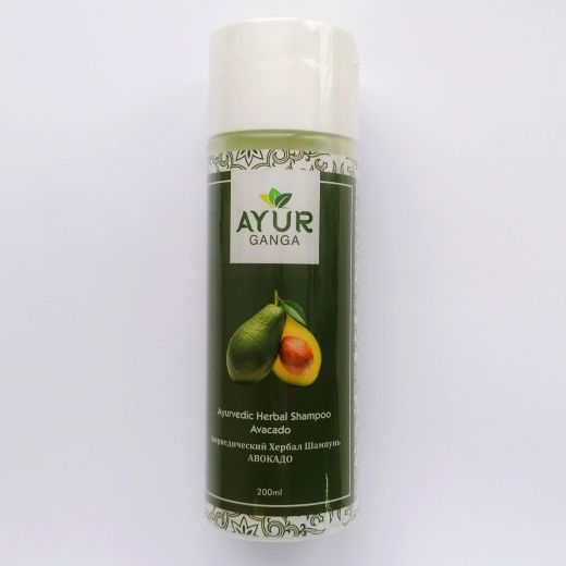 Шампунь аюрведический травяной Авокадо | Ayurvedic Herbal Shampoo Avаkado | 200 мл | AyurGanga